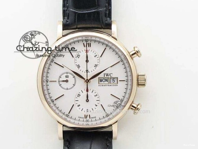 MIROTIME 0417 Portugieser Chrono  42 IW390406 RG ZF 1:1 Best Edition Blue Dial on Brown Leather Strap A Durable 7129